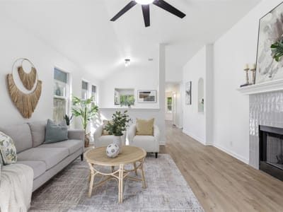 Living area at 16801 Trevin CV - 3 bed 2 bath home