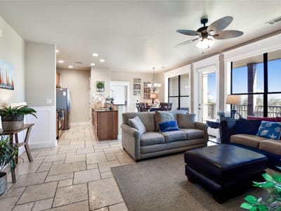 Primary bedroom at 17800 Maritime Point DR Unit #101 - 2 bed 2 bath home