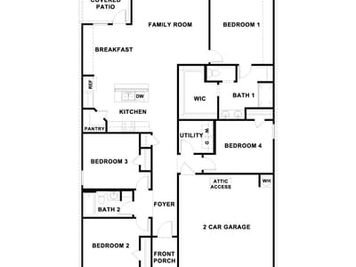 Living area at 1805 SIDE BUSTER Trl - 4 bed 2 bath home