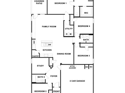 Living area at 18100 Blazing Ranch LN - 4 bed 3 bath home
