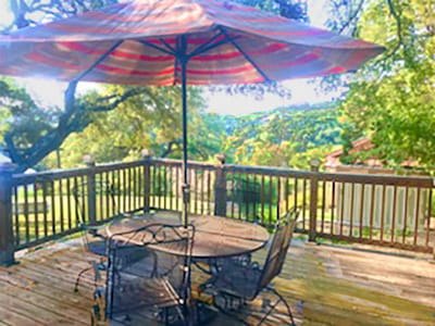 Primary bedroom at 18111 Gregg Bluff Rd - 2 bed 1 bath home