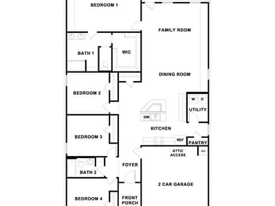Primary bedroom at 18112 Blazing Ranch LN - 4 bed 2 bath home