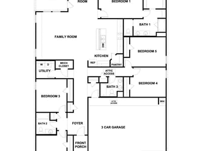 Living area at 1812 LAZY ACRES St - 5 bed 3 bath home