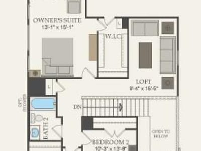 Primary bedroom at 1812 Spring Mountain Cv - 3 bed 2 bath home