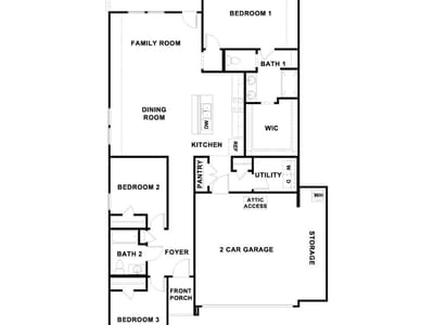 Living area at 194 Balmorehea St - 3 bed 2 bath home