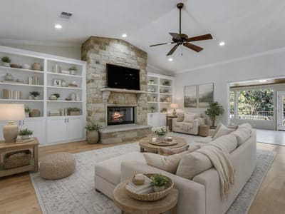 Living area at 2009 American Dr - 3 bed 2 bath home
