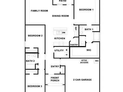 Kitchen at 20400 Tuberville Ln - 3 bed 2 bath home