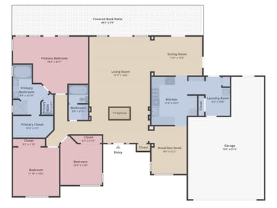 Primary bedroom at 21002 Boggy Ford RD - 3 bed 2 bath home