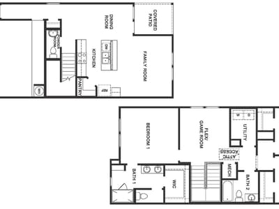 Living area at 220 Flying Tiger Trl - 3 bed 2 bath home
