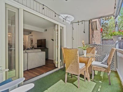 Living area at 2208 Enfield RD Unit #107 - 2 bed 1 bath home