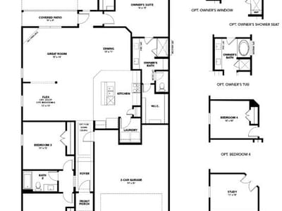 Living area at 230 Mustang Bnd - 3 bed 2 bath home