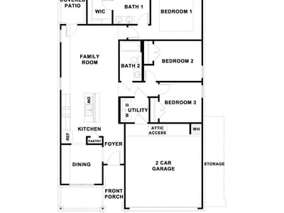 Living area at 265 Balmorehea St - 3 bed 2 bath home