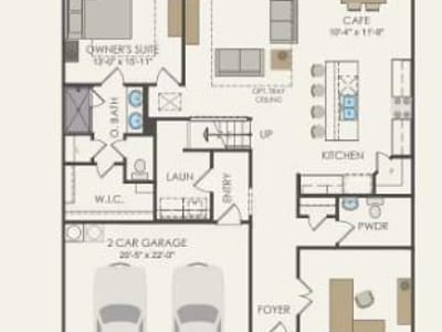 Living area at 300  Celeste Way - 5 bed 4 bath home