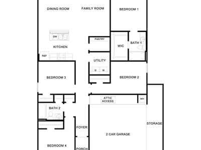 Living area at 311 Palestine TRL - 4 bed 2 bath home