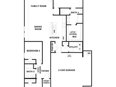 Living area at 331 Yellowstone Dr - 3 bed 2 bath home