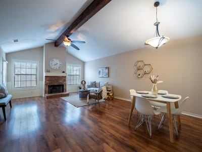 Living area at 416 Village Ln - 3 bed 2 bath home