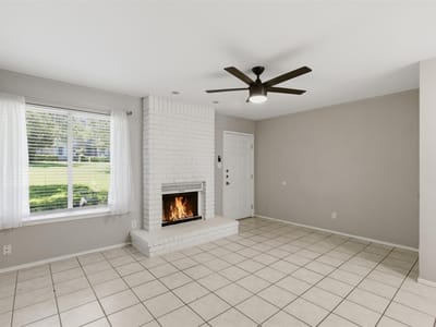 Living area at 4204 Hudson Bend RD Unit #B - 2 bed 1 bath home