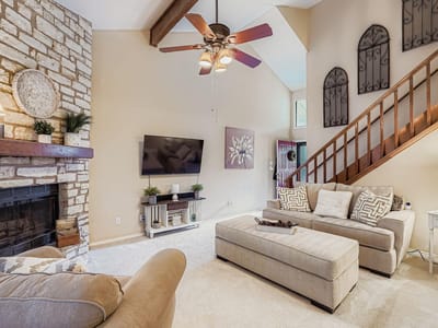 Living area at 500 Hesters Crossing Rd Unit #310 - 2 bed 2 bath home