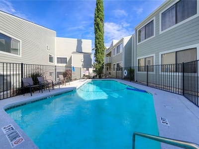 Living area at 5801 Thunderbird St Unit #B-20 - 2 bed 2 bath home