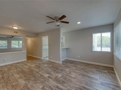 Primary bedroom at 5801 Thunderbird St Unit #B-20 - 2 bed 2 bath home