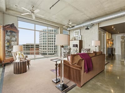 Primary bedroom at 800 W 5th ST Unit #1001 - 2 bed 2 bath home