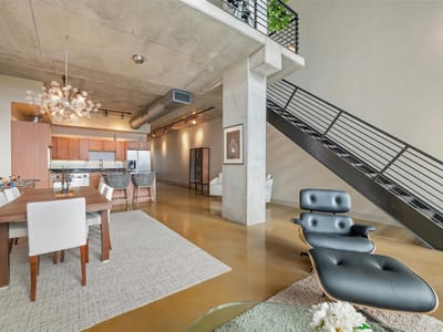 Living area at 800 W 5th ST Unit #1104 - 2 bed 2 bath home