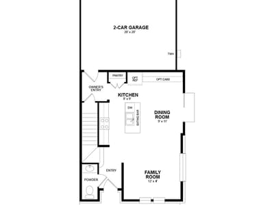 Living area at 8104 Springsteen Dr - 2 bed 2 bath home