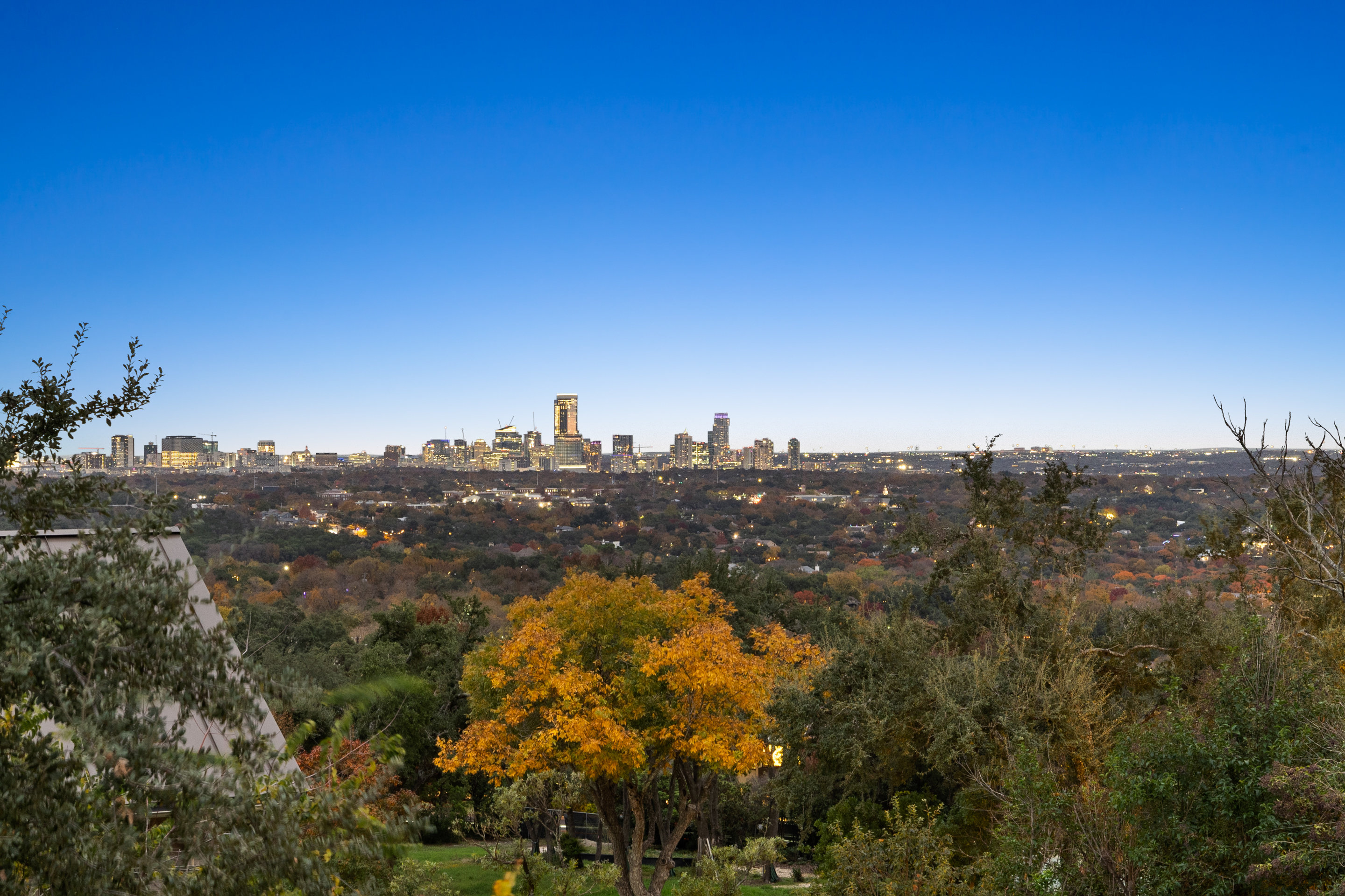 Interior material palette - white oak, concrete, glass, steel