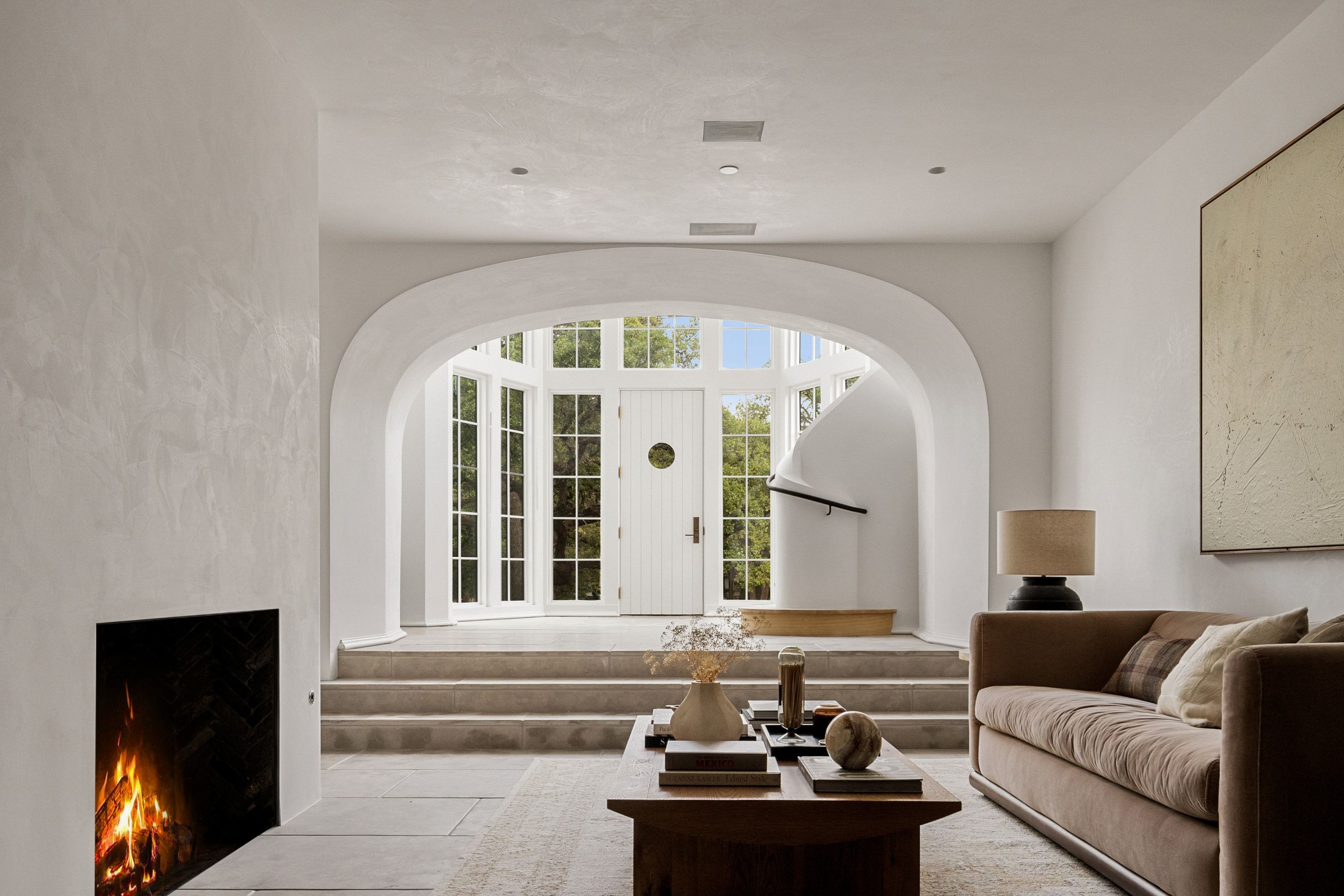3802 Balcones Drive living room to foyer