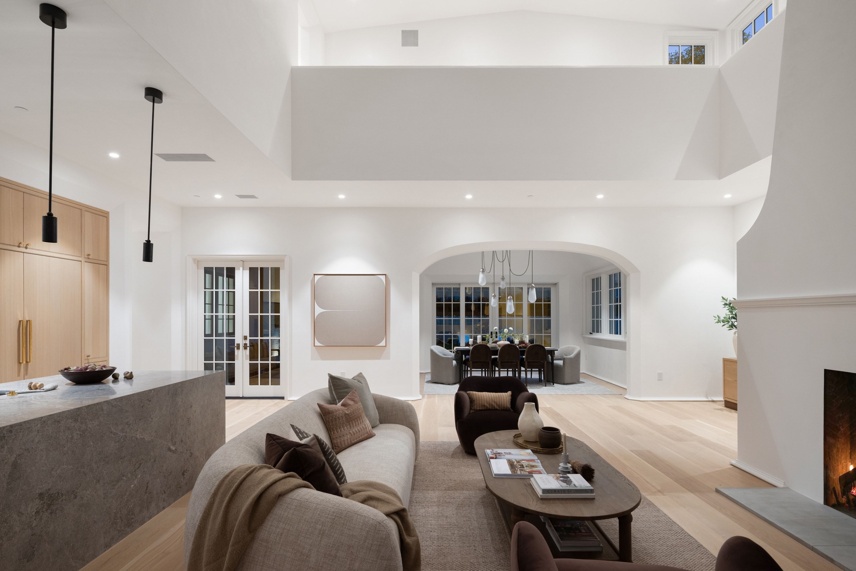 3802 Balcones Drive great room and kitchen wide