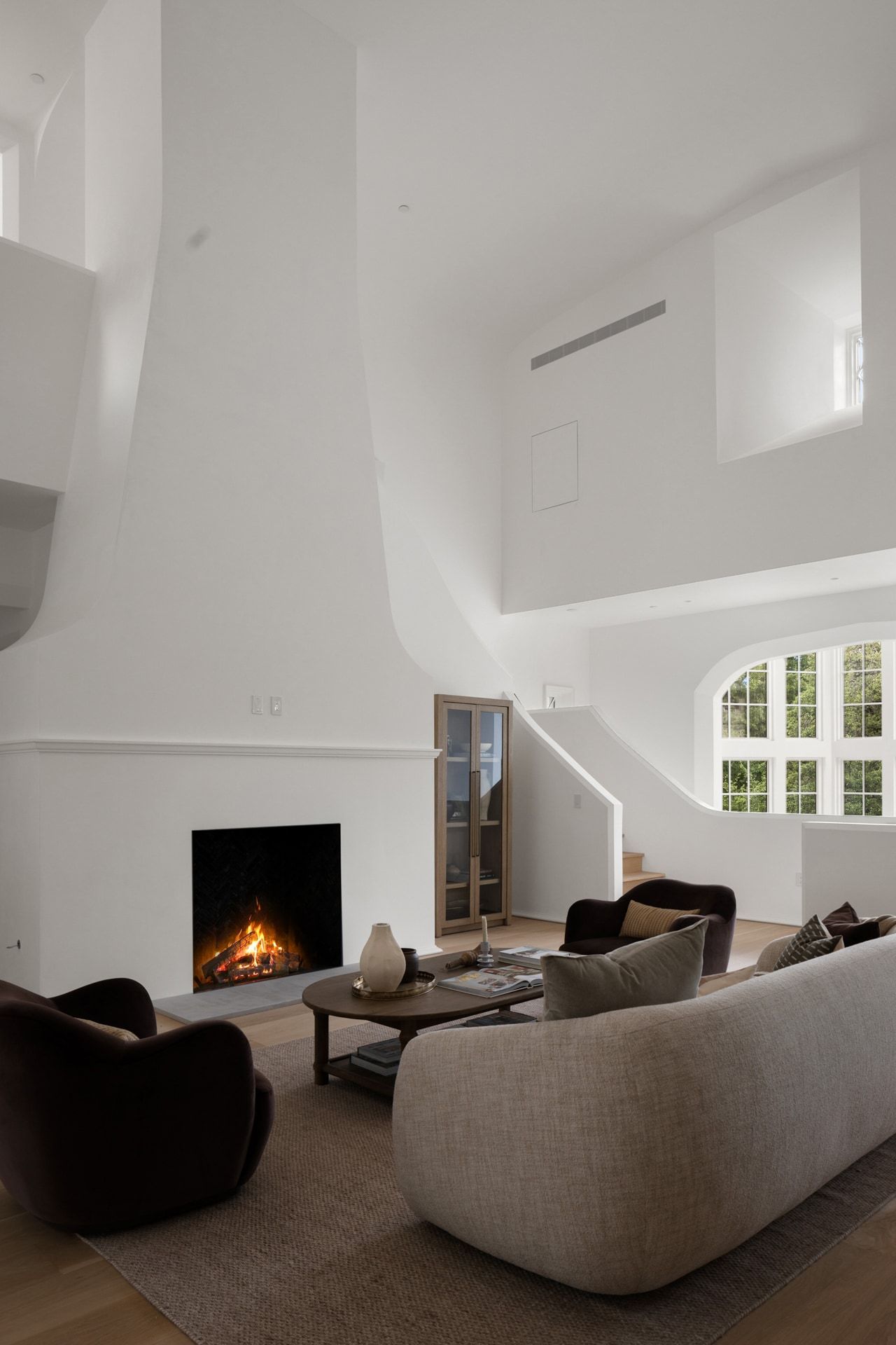 3802 Balcones Drive fireplace lounge angle