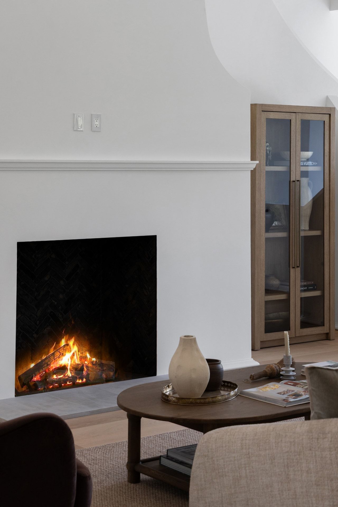 3802 Balcones Drive fireplace detail