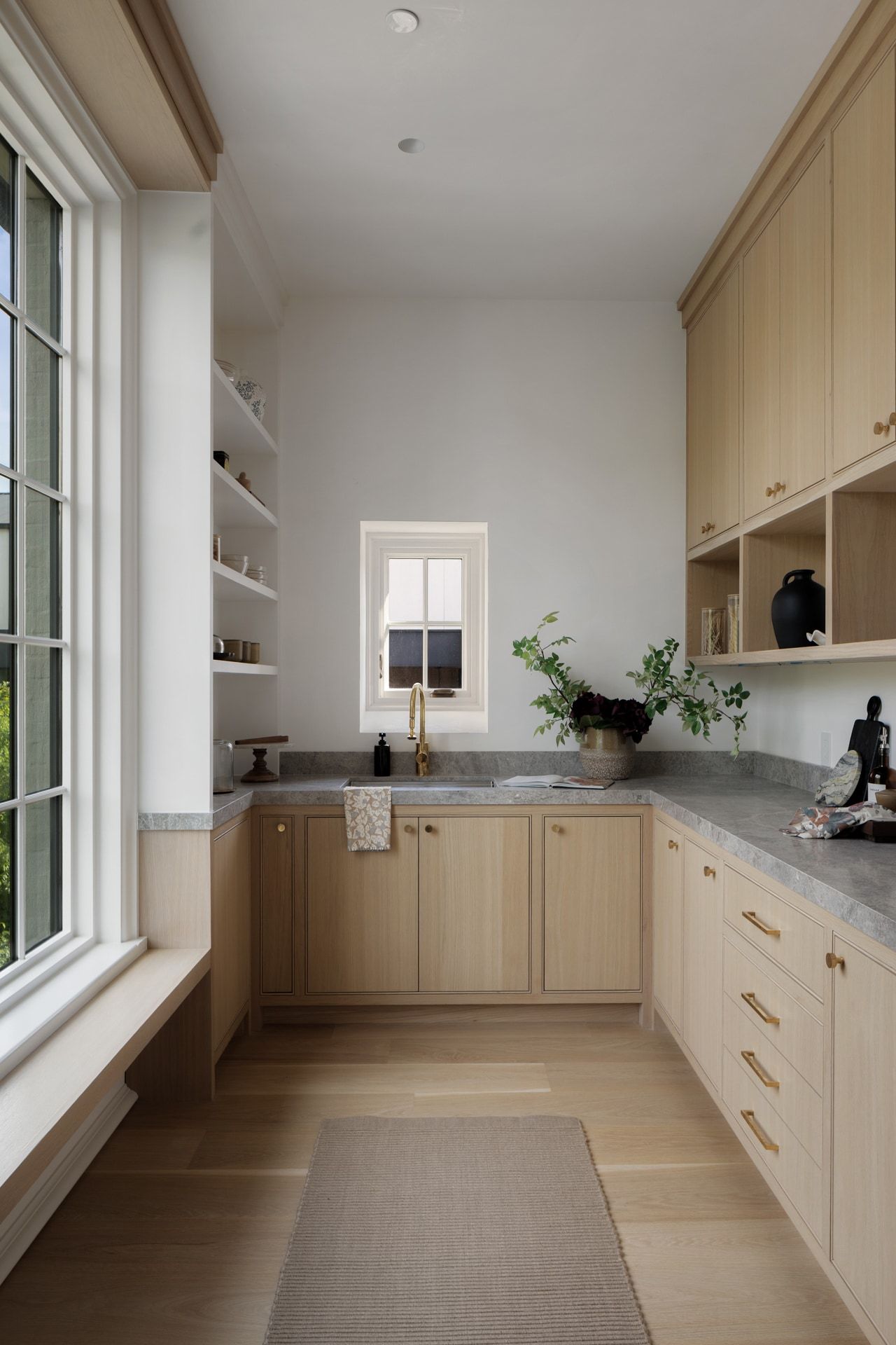 3802 Balcones Drive scullery open shelving
