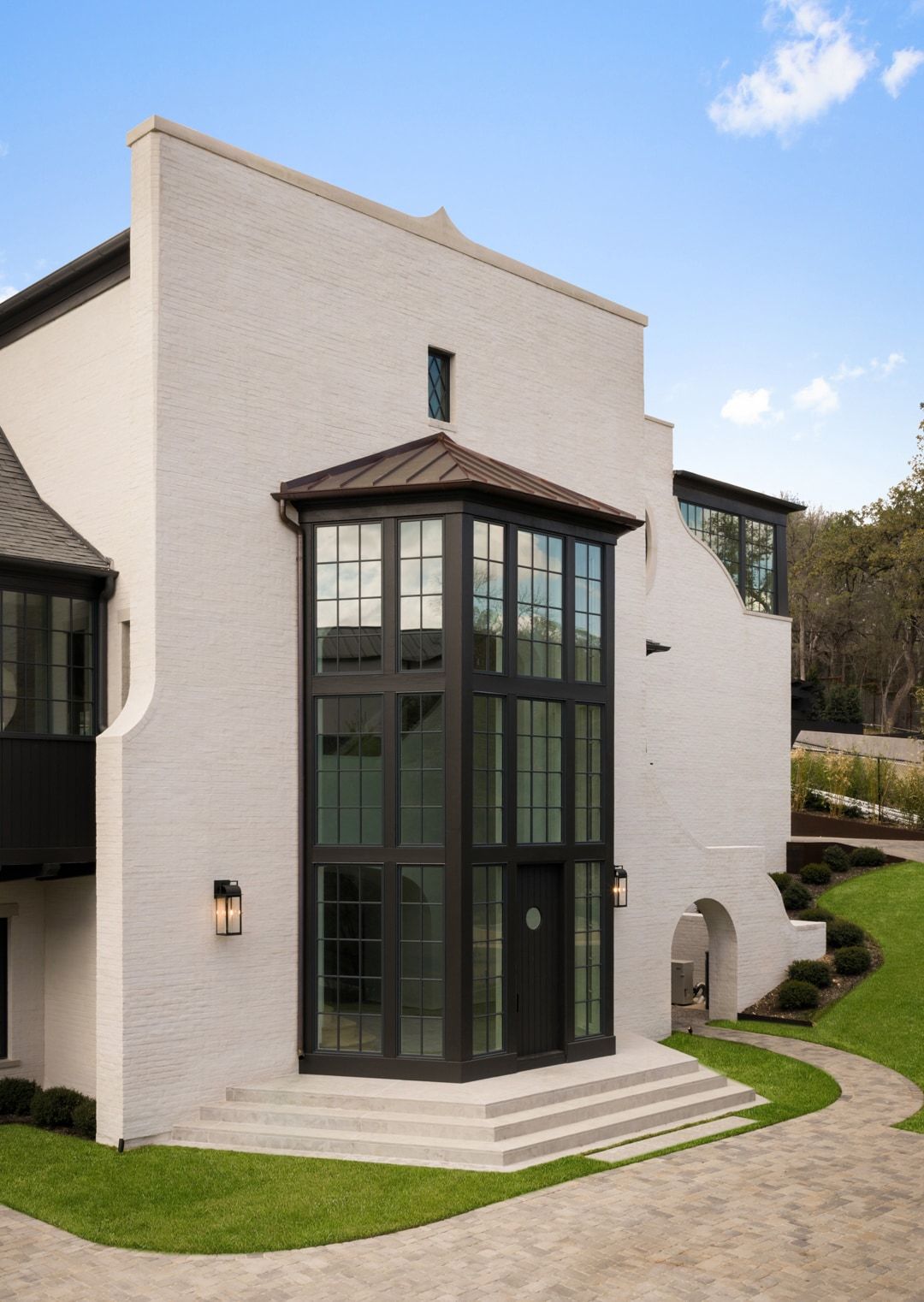 3802 Balcones Drive front bay window aerial day