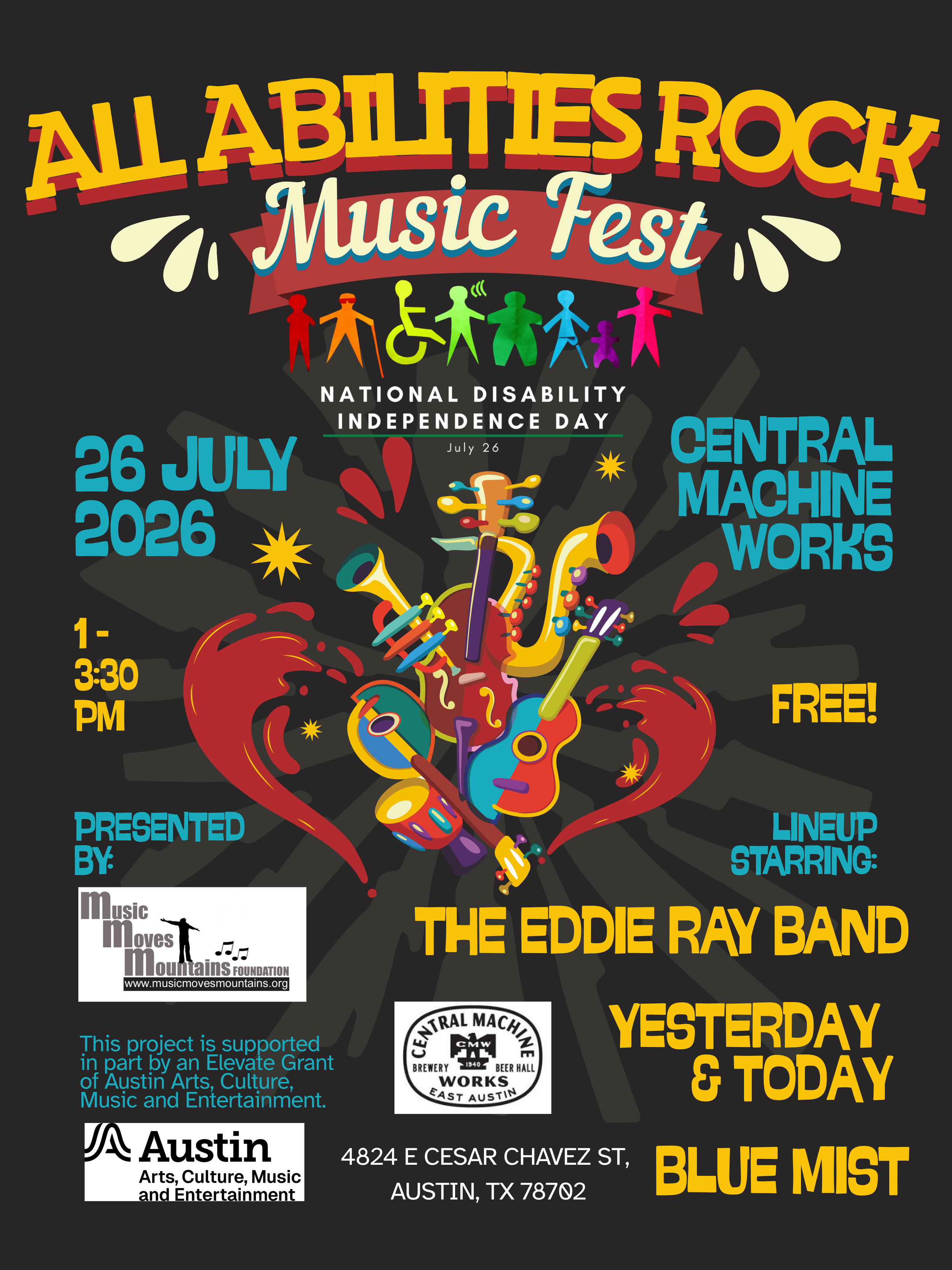 Newsletter image accompanying All Abilities Rock Music Fest.