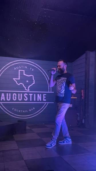 Newsletter image accompanying Karaoke Sundays at Augustine.